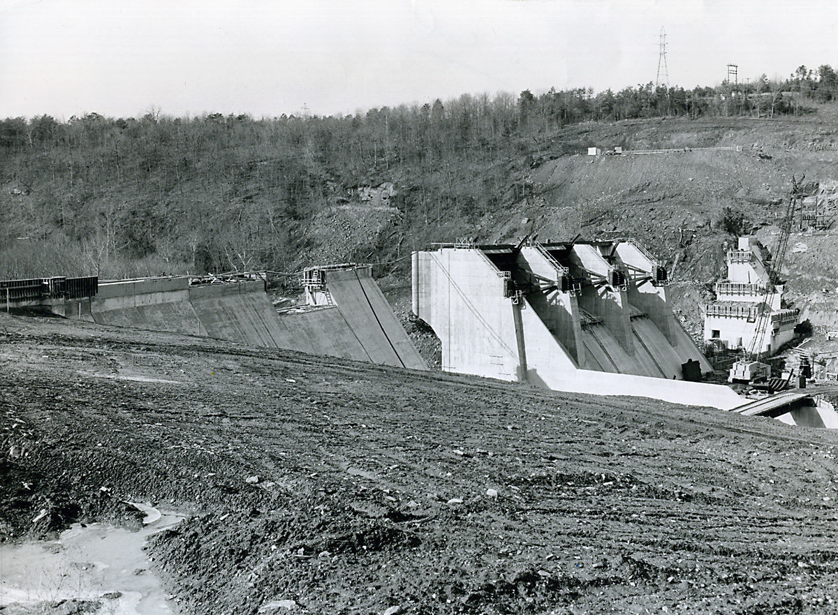 Leesville Dam Feb. 6, 1962